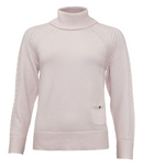 Plain Polo Neck Jumper - Soft Rose
