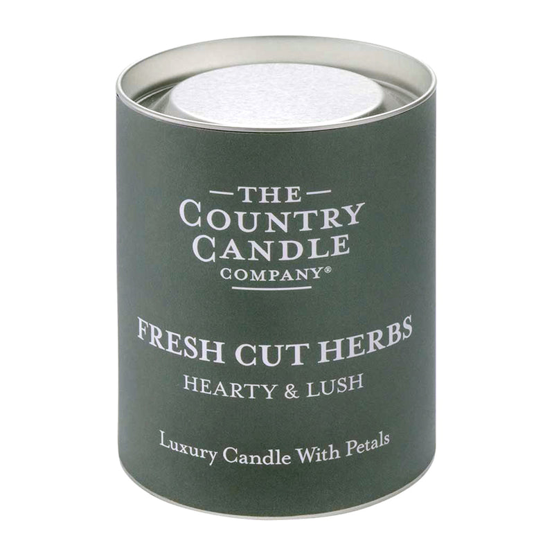 Pastel Medium Glass Candle - Fresh Cut Herbs