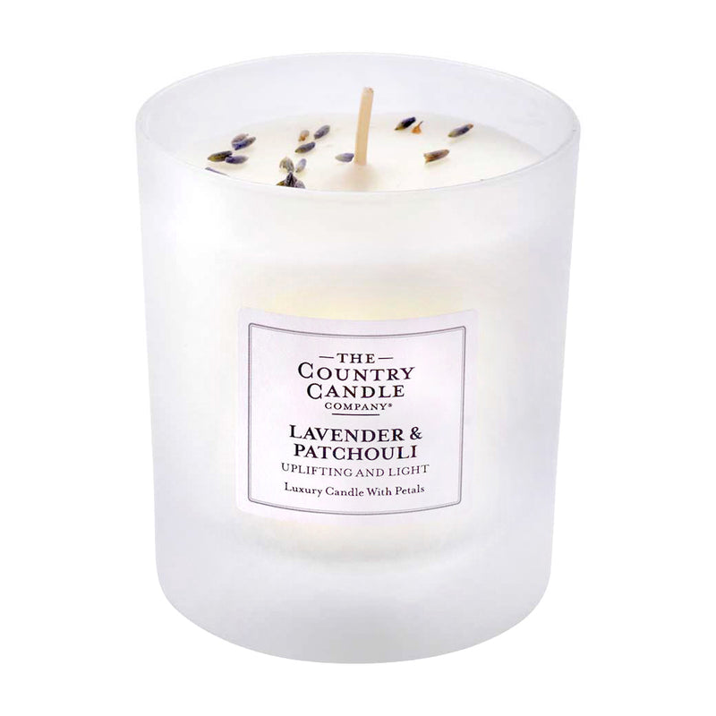 Pastel Medium Glass Candle - Lavender & Patchouli