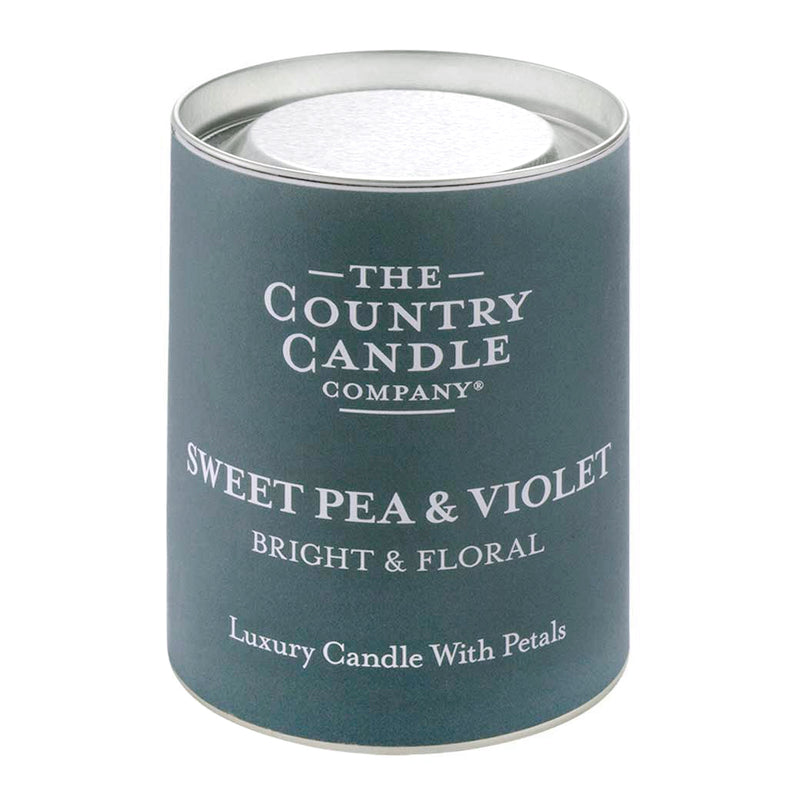 Pastel Medium Glass Candle - Sweet Pea & Violet