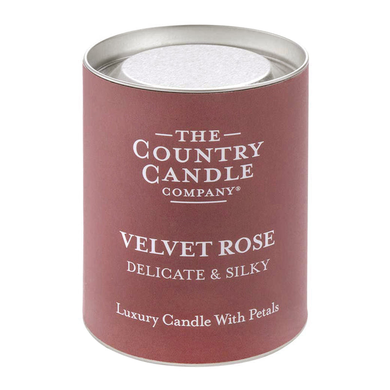 Pastel Medium Glass Candle - Velvet Rose