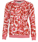 Peony Print Round Neck Jumper - Pink Print
