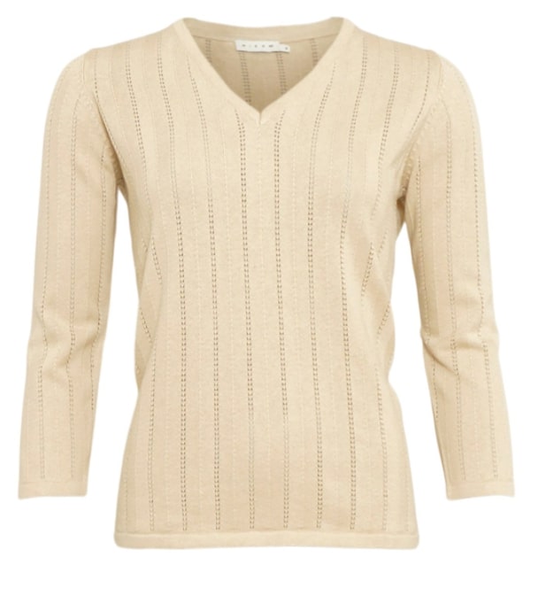 V-Neck Jumper - Desert Sand