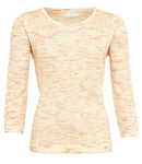 Plain Melange Round Neck Jumper - Coral Melange