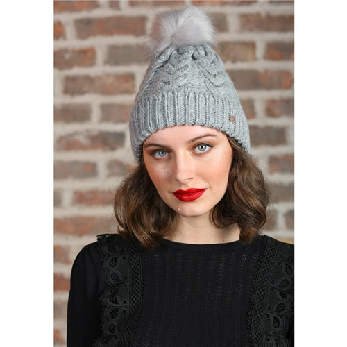 Mabel Cable Hat - Grey