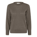 Viscose Plain Round Neck Jumper - Olive Green