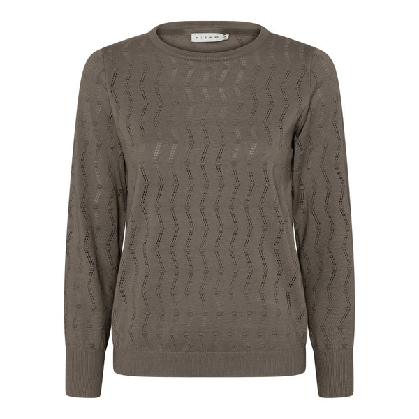 Viscose Plain Round Neck Jumper - Olive Green