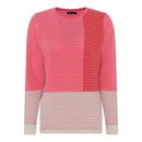 Stripe Round Neck Jumper - Sand/pink