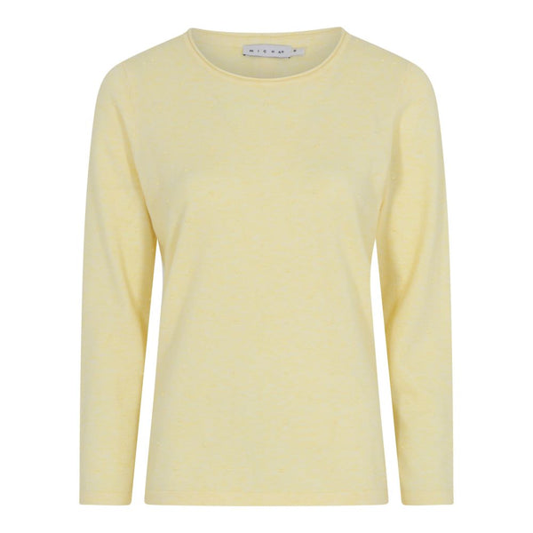 Soft Plain Round Neck Jumper - Yellow Melange
