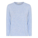 Soft Plain Round Neck Jumper - Blue Melange