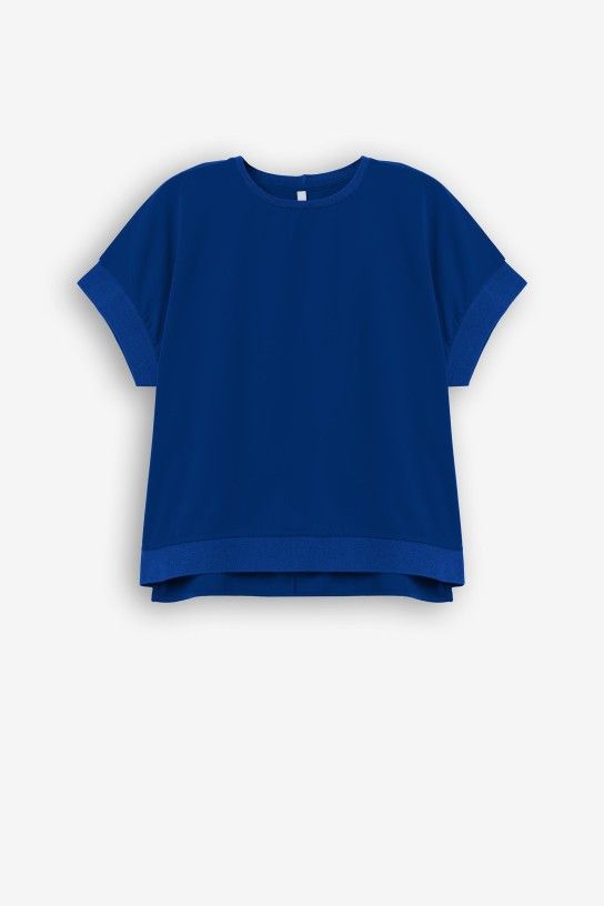 Trufa Short Sleeve Blouse - Azul