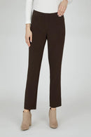 Jacklyn Full Length Trouser - Dark Brown