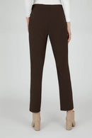 Jacklyn Full Length Trouser - Dark Brown