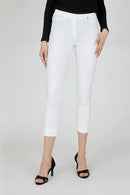 Rose Crop Trouser - White