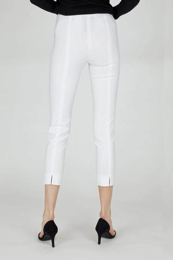 Rose Crop Trouser - White
