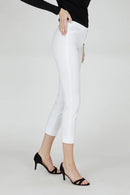 Rose Crop Trouser - White