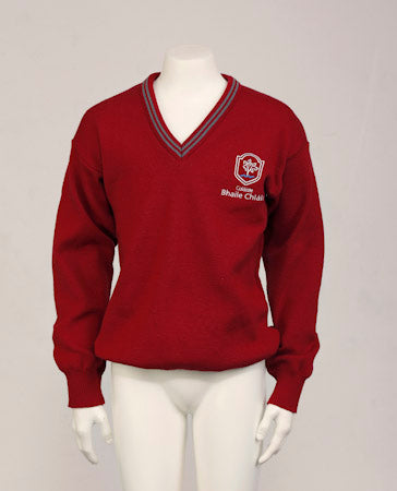 Deer Park Girls Crested Jumper - Cotton Mix