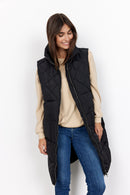 Nina 17 Long Padded Gilet - Black