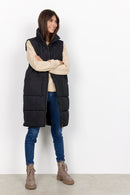 Nina 17 Long Padded Gilet - Black