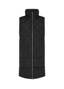 Nina 17 Long Padded Gilet - Black
