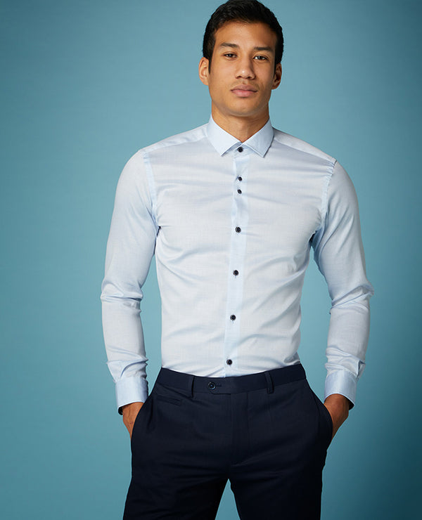 Rome Slim Fit Kirk Cotton - Light Blue Grey