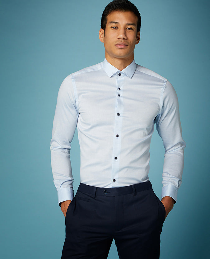 Rome Slim Fit Kirk Cotton - Light Blue Grey