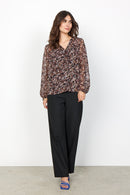 Hedda Floral Blouse - Wine Red