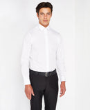 Mans Seville Plain Shirt+ - White