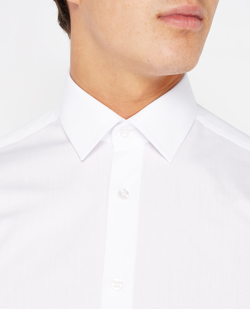 Mans Seville Plain Shirt+ - White