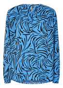 Jodie V Neck Blouse - Bright Blue