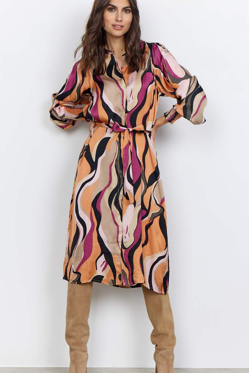 Jamilla 3 Print Dress - Rose