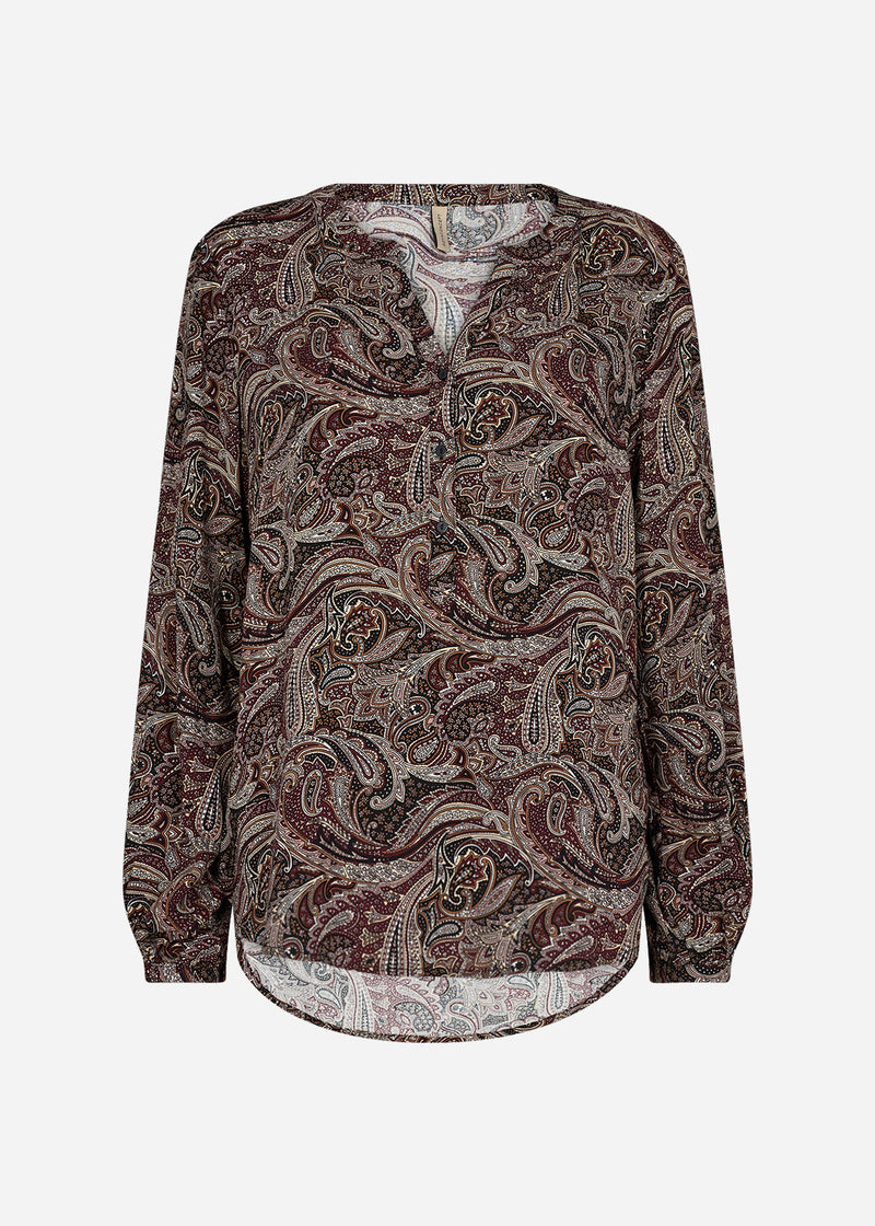 Hilma Floral Blouse - Woodrose