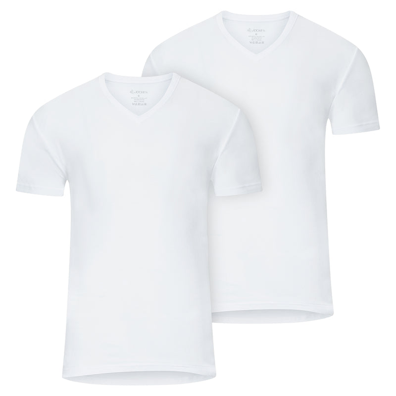 V Neck 2 Pack - White