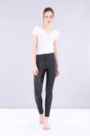 High Rise Faux Leather Skinny - Black