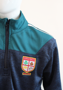 1/4 Zip Track Top - Navy/teal