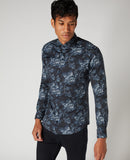 Matt Slim Fit Shirt - Navy1