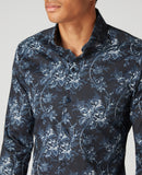 Matt Slim Fit Shirt - Navy1