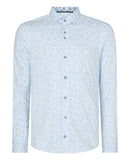 Slim Print Shirt - Light Blue