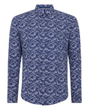 Ashton Slim Fit Shirt - Dark Blue