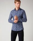 Ashton Slim Fit Shirt - Dark Blue