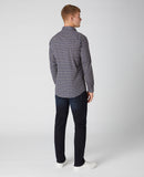 Seville Long Sleeve Tapered Shirt - Navy1