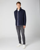 Seville Check Long Sleeve Tap - Navy1
