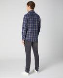 Seville Check Long Sleeve Tap - Navy1