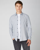 Rome Check Long Sleeve Slim Shirt - Grey