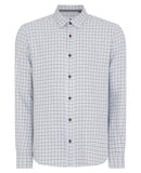 Rome Check Long Sleeve Slim Shirt - Grey