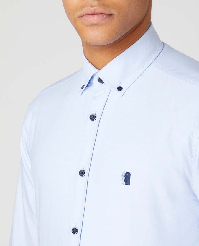 Seville Long Sleeve Casual Shirt - Light Blue Grey