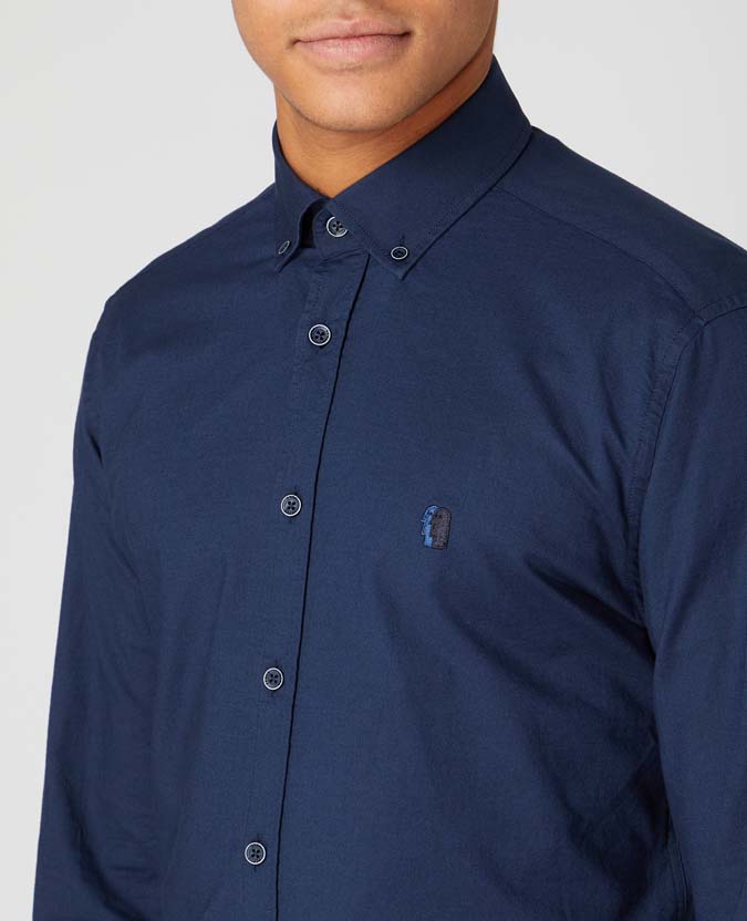 Seville Long Sleeve Casual Shirt - Navy1