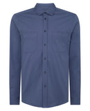 Regular Long Sleeve Casual Shirt - Air Force Blue