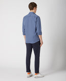 Regular Long Sleeve Casual Shirt - Air Force Blue