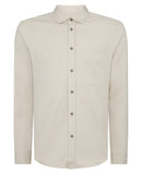 Regular Long Sleeve Casual Shirt - Stone